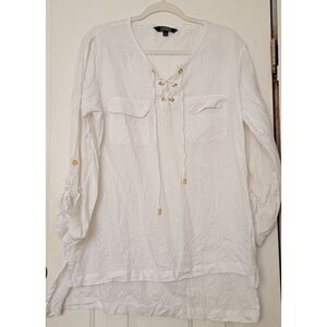 Ellen Tracy Linen blouse
